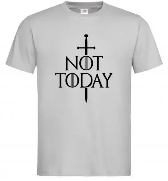 Мужская футболка Not today Серый фото