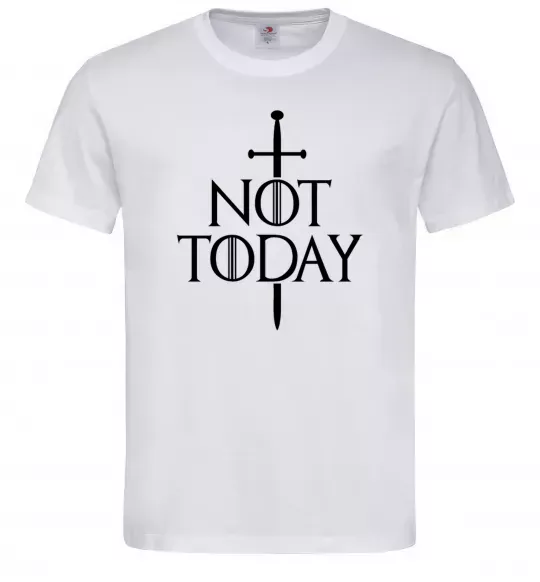 Мужская футболка Not today Белый фото