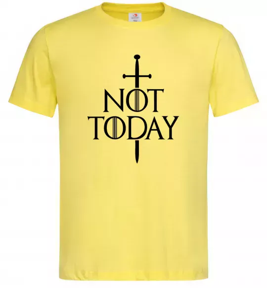 Мужская футболка Not today Лимонный фото