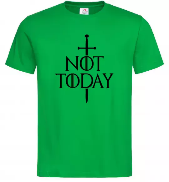 Мужская футболка Not today Зеленый фото