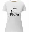 Женская премиум футболка Not today Белый фото