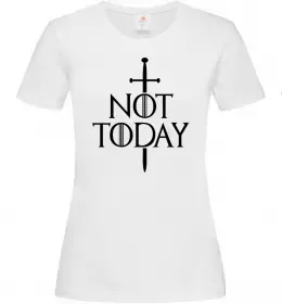 Женская футболка Not today Белый фото