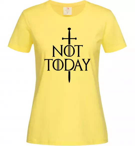 Жіноча футболка Not today Лимонний фото