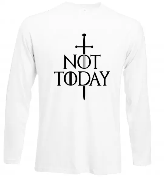 Лонгслів Not today Білий фото