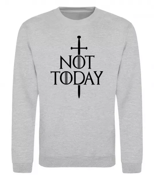Свитшот Not today Серый меланж фото