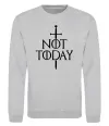 Свитшот Not today Серый меланж фото