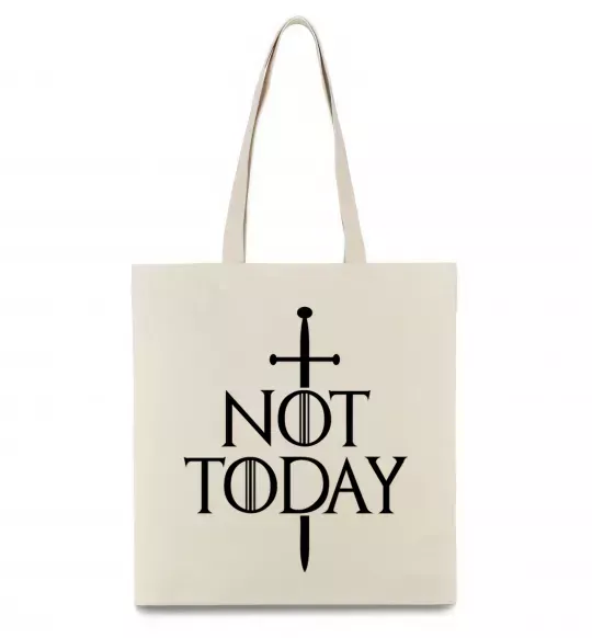 Еко-сумка Not today Бежевий фото