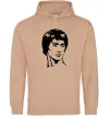 Мужская толстовка (худи) Брюс Лі Песочный фото