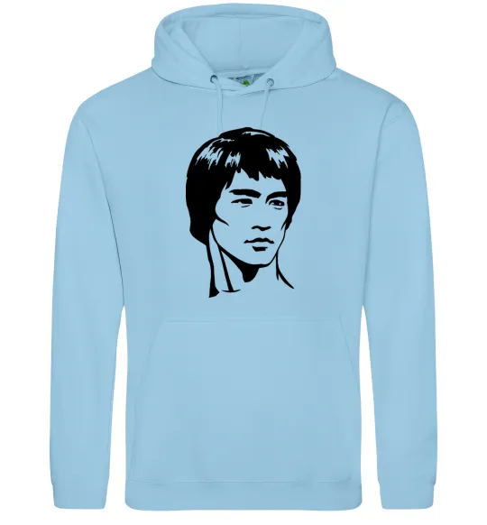 Мужская толстовка (худи) Брюс Лі Голубой фото