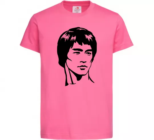 Детская футболка Брюс Лі Ярко-розовый фото