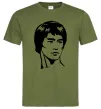 Чоловіча футболка Брюс Лі Оливковий фото