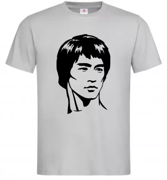 Чоловіча футболка Брюс Лі Сірий фото