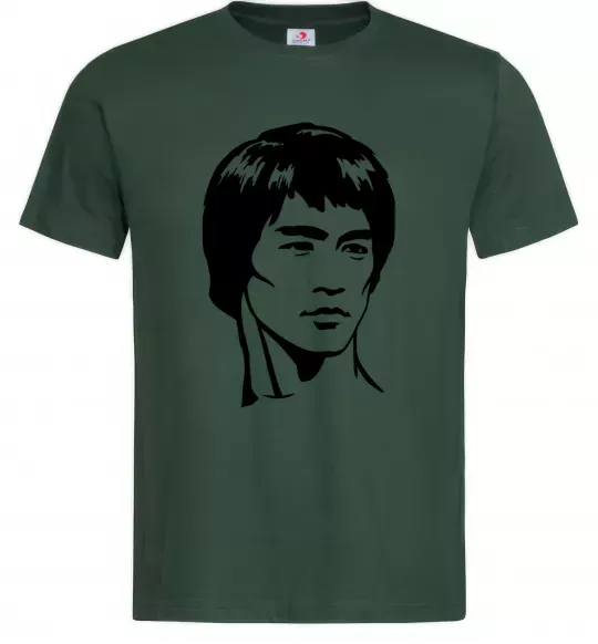 Чоловіча футболка Брюс Лі Темно-зелений фото