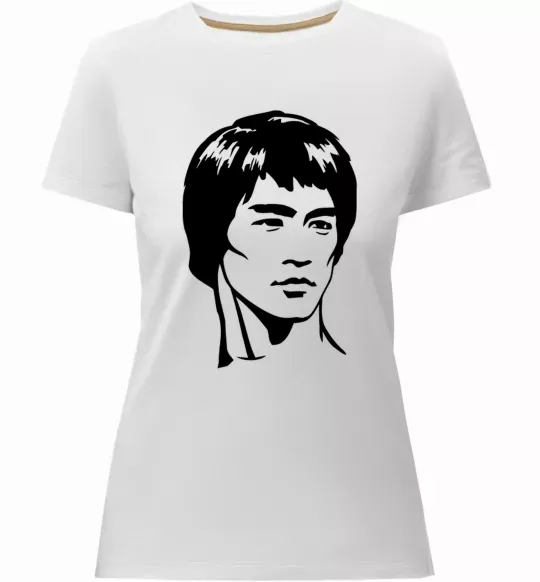 Женская премиум футболка Брюс Лі Белый фото