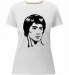 Женская премиум футболка Брюс Лі Белый фото