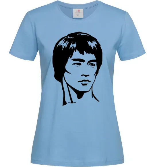 Женская футболка Брюс Лі Голубой фото