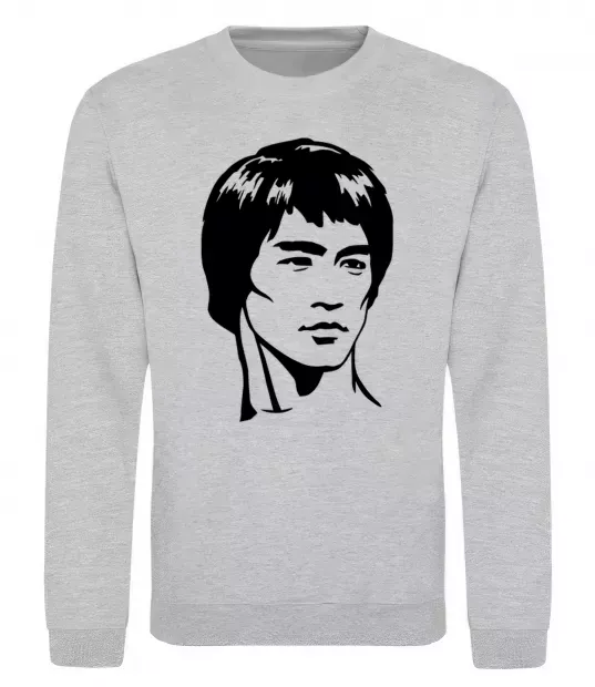 Свитшот Брюс Лі Серый меланж фото