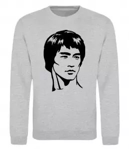 Світшот Брюс Лі Сірий меланж фото