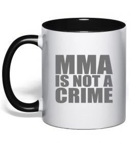 Чашка с цветной ручкой MMA is not a crime