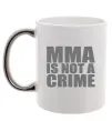 Чашка з кольоровою ручкою MMA is not a crime Срібло фото