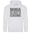 Мужская толстовка (худи) MMA is not a crime Серый меланж Мужская толстовка (худи) MMA is not a crime Серый меланж фото
