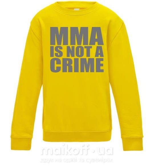 Дитячий світшот MMA is not a crime Сонячно жовтий фото
