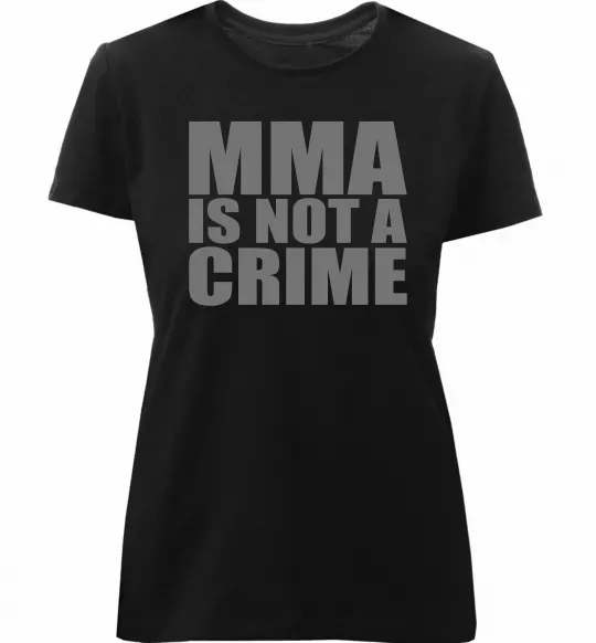 Женская премиум футболка MMA is not a crime Черный фото