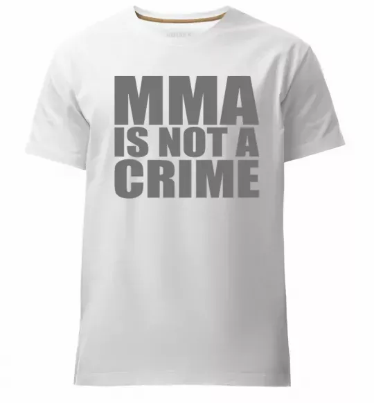 Мужская премиум футболка MMA is not a crime Белый фото