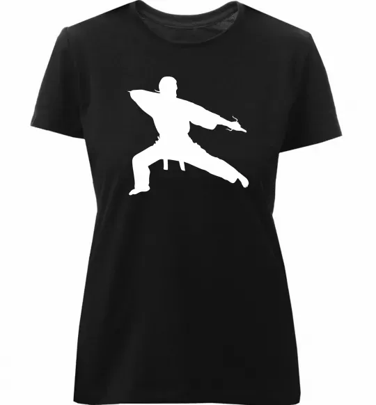 Женская премиум футболка Метатель ножів Черный фото