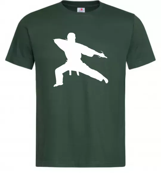 Мужская футболка Метатель ножів Темно-зеленый фото