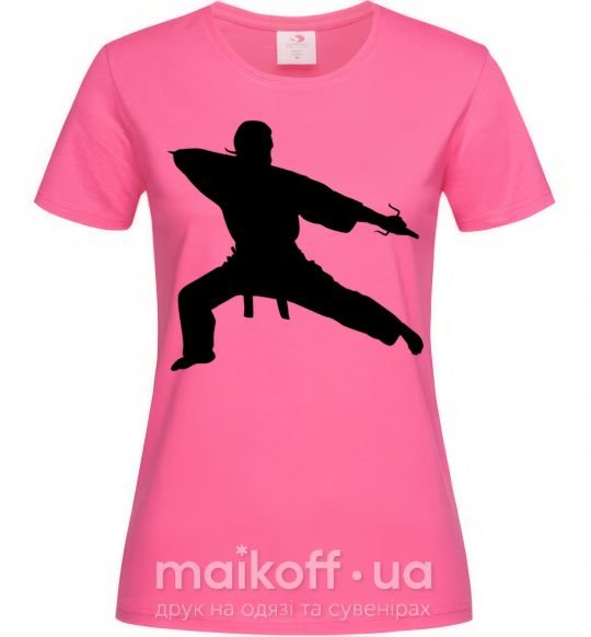 Женская футболка Метатель ножей Ярко-розовый фото