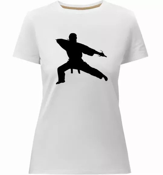 Женская премиум футболка Метатель ножів Белый фото