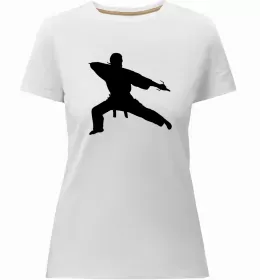 Женская премиум футболка Еволюція тхеквондо Белый фото