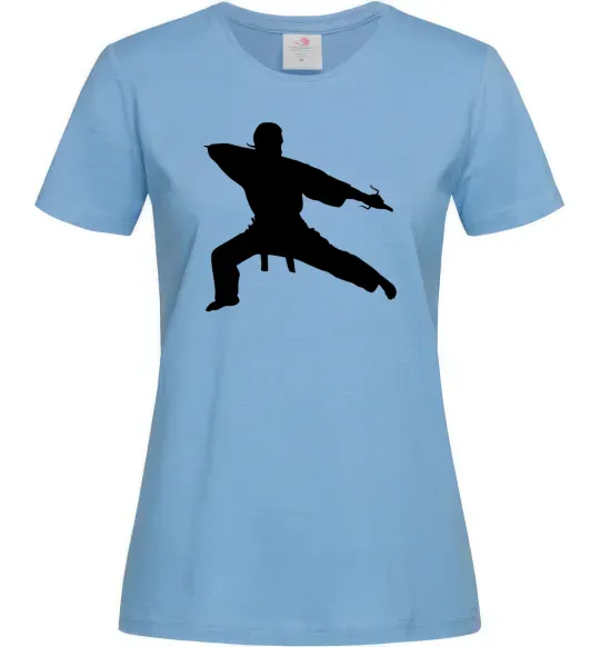 Жіноча футболка Метатель ножів Блакитний фото