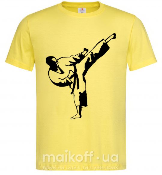 Чоловіча футболка Боец тхэквондо Лимонний фото