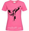 Женская футболка Боец тхэквондо Ярко-розовый фото