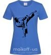 Женская футболка Боец тхэквондо Ярко-синий фото
