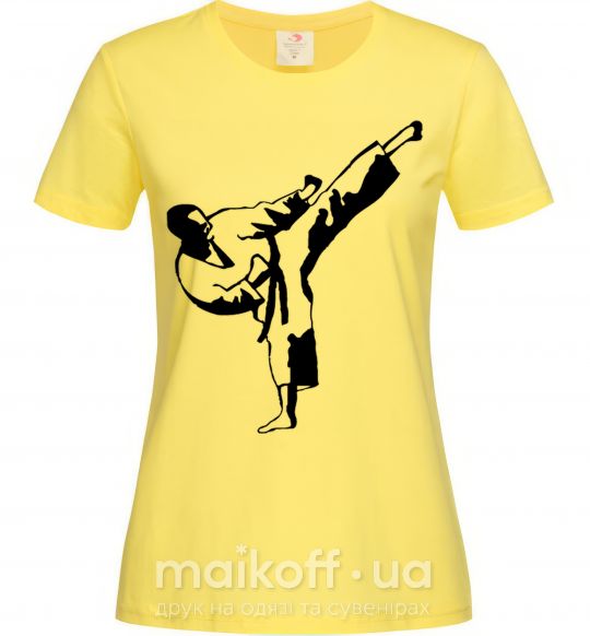Жіноча футболка Боец тхэквондо Лимонний фото