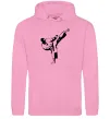 Жіноча толстовка (худі) Боєць тхеквондо Рожевий фото