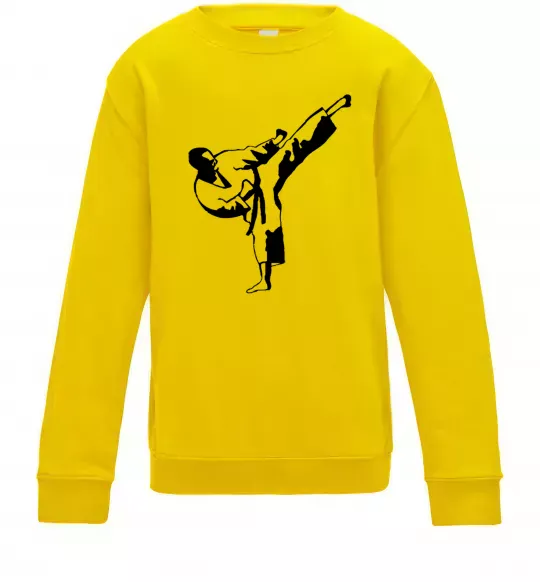 Детский Свитшот Боєць тхеквондо Солнечно желтый фото