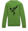 Детский Свитшот Боєць тхеквондо Лаймовый фото
