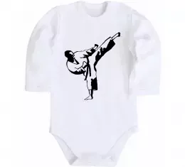 Детский боди Еволюція тхеквондо Белый фото