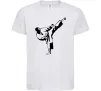 Детская футболка Боєць тхеквондо Белый фото