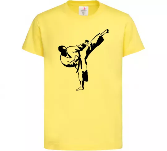 Детская футболка Боєць тхеквондо Лимонный фото