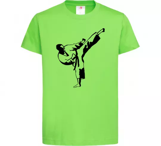 Детская футболка Боєць тхеквондо Лаймовый фото