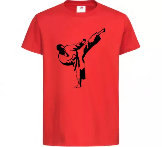 Детская футболка Боєць тхеквондо Красный фото