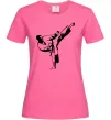 Женская футболка Боєць тхеквондо Ярко-розовый фото