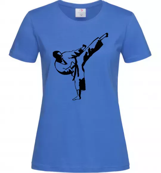 Женская футболка Боєць тхеквондо Ярко-синий фото