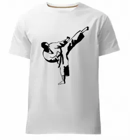 Мужская премиум футболка Еволюція тхеквондо Белый фото