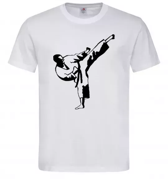 Чоловіча футболка Боєць тхеквондо Білий фото